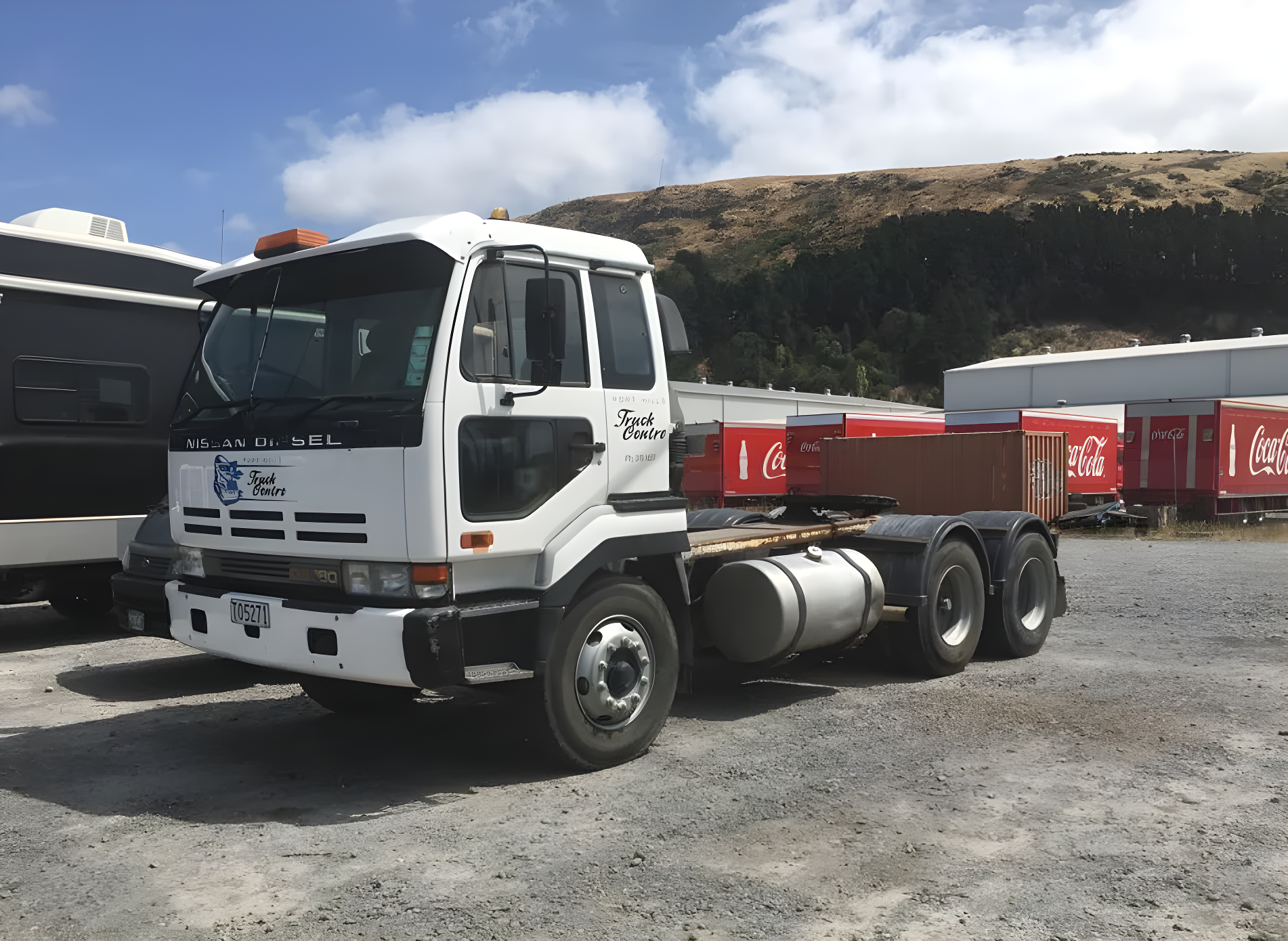 Mechanic working in the Port Hills Truck Centre workshop